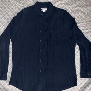 Amazon Essentials Men's Navy Casual Button Down Shirt